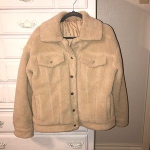 Free People Teddy /Sherpa/ Trucker Jacket